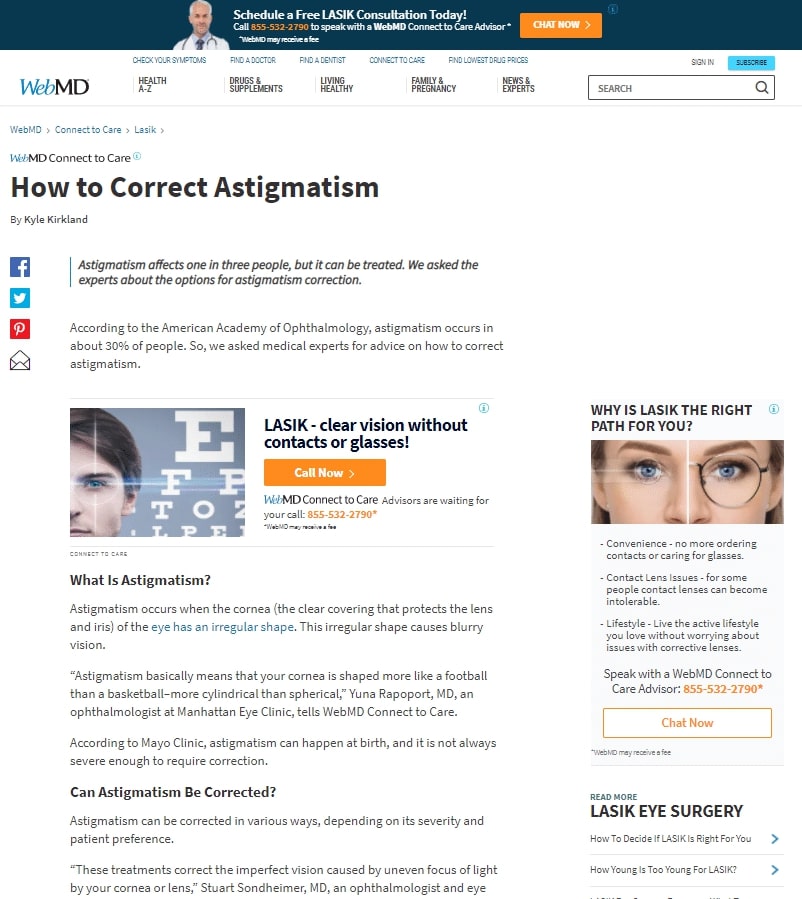 how to correct astigmatism