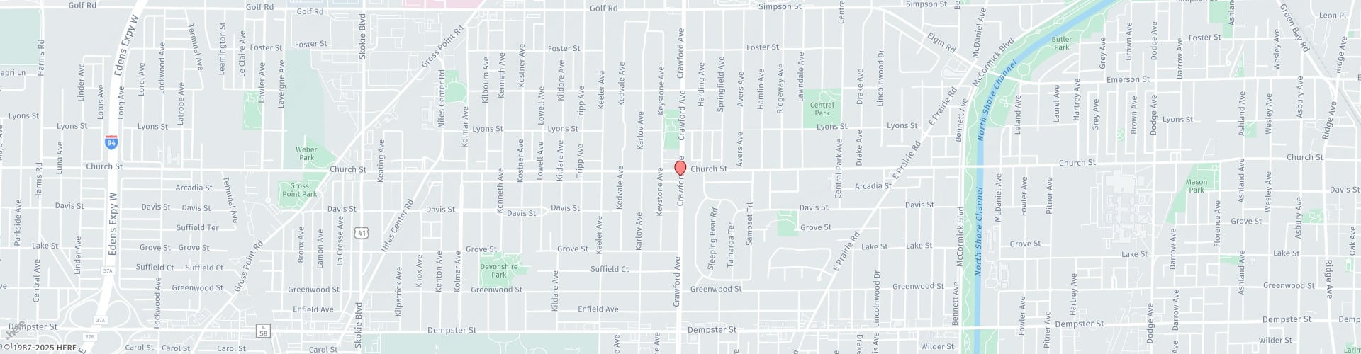 Location Map: 9150 Crawford Ave Skokie, IL 60076